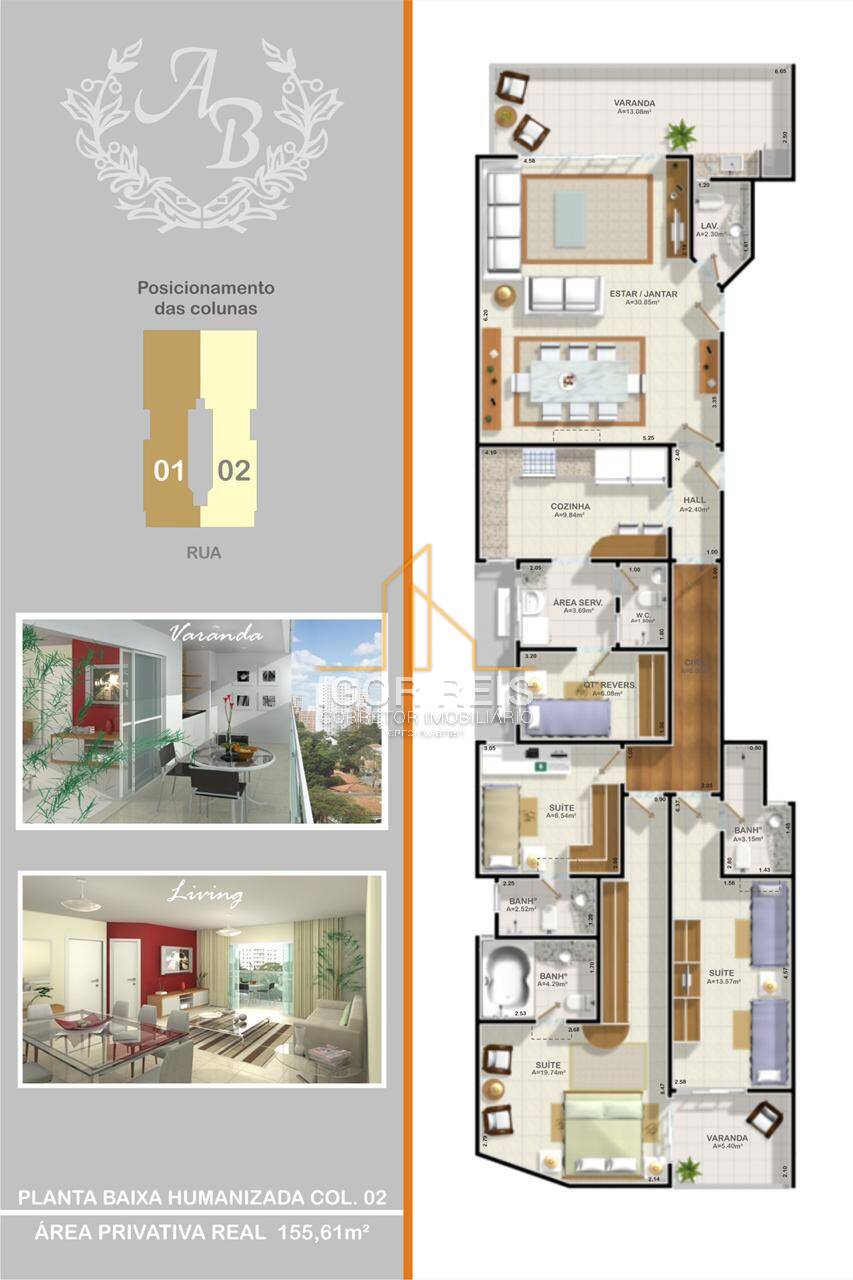 Apartamento à venda com 3 quartos, 156m² - Foto 16
